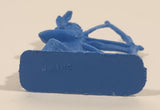 Native Indian Warrior with Bow and Arrow Blue 2" Tall Plastic Toy Figure