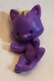 Twozies Purple Mittens Cat 1 1/4" Plastic Toy Figure