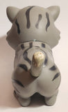 Rare Grey Striped Cat Simba 5" Hard Rubber Toy Figure