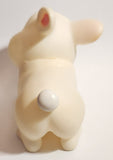 Rare White Bunny Rabbit 4 3/4" Hard Rubber Toy Figure