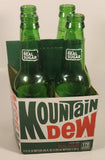 2015 Mountain Dew 4-Pack of 12 Fl Oz 355 mL Green Glass Bottles with Paper Carrier