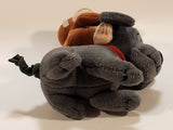 Rare 2007 Marvel Toys Universal Studios Curious George Rumble N Go Riding Charkie Grey Dog 7 1/2" Stuffed Plush Pull String Toy
