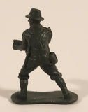 Army Man Soldier with Machine Gun Dark Green 1 1/2" Plastic Toy Figure