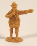 Fireman Firefighter Mustard Yellow 2" Plastic Toy Figure