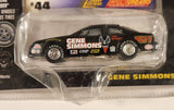 1997 Playing Mantis Johnny Lightning Real Wheels Series #9 Kiss Gene Simmons Black Die Cast Toy Car Vehicle and Photo Card New in Package
