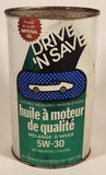 Vintage 1970s Imperial Oil Drive 'N Save Quality Motor Oil Winter Blend 5W-30 One Quart 1.14L Metal Can FULL