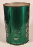 Vintage Essolube HDX Plus SAE 30 Motor Oil 1 Litre Green Metal Can FULL