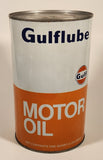 Vintage Gulf Gulflube SAE 30 1.13 Litre Motor Oil Metal Can FULL