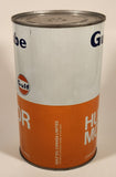 Vintage Gulf Gulflube SAE 30 1.13 Litre Motor Oil Metal Can FULL