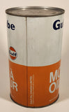 Vintage Gulf Gulflube SAE 30 1.13 Litre Motor Oil Metal Can FULL
