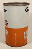 Vintage Gulf Gulflube SAE 30 1.13 Litre Motor Oil Metal Can FULL