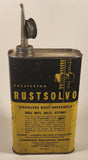 Vintage 1950s Chesterton Rustsolvo Dissolves Rust Instantly Yellow and Black On Quart Metal Can Everett 49, Mass., U.S.A.