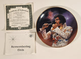 1995 Bradford Exchange Elvis Presley The King Collector Plate with Certificate