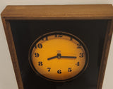 Rare Vintage 1970s Deko Looking Through The Trees Water View 12" x 34" Wood Framed Shadow Box Wall Clock