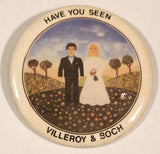 Have You Seen Villeroy & Boch Bride and Groom 2 1/2" Round Button Pin