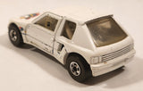 1989 Hot Wheels Peugeot 205 Rallye White #2 "Shell" Die Cast Toy Car Vehicle