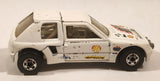 1989 Hot Wheels Peugeot 205 Rallye White #2 "Shell" Die Cast Toy Car Vehicle