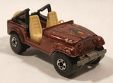1983 Hot Wheels Jeep CJ-7 Brown Die Cast Toy Car Vehicle