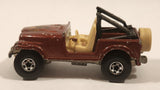 1983 Hot Wheels Jeep CJ-7 Brown Die Cast Toy Car Vehicle