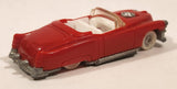 1993 McDonald's Hot Wheels Gas Hog Cadillac Convertible Red Plastic Body Toy Car Vehicle