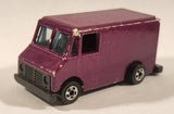 1990 Hot Wheels Color Racers II Letter Getter Maroon Mail Truck Die Cast Toy Delivery Vehicle