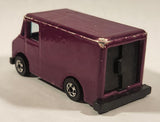 1990 Hot Wheels Color Racers II Letter Getter Maroon Mail Truck Die Cast Toy Delivery Vehicle