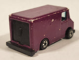 1990 Hot Wheels Color Racers II Letter Getter Maroon Mail Truck Die Cast Toy Delivery Vehicle