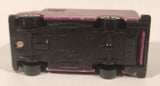 1990 Hot Wheels Color Racers II Letter Getter Maroon Mail Truck Die Cast Toy Delivery Vehicle