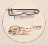 1976 British Columbia Snow Vehicle Association Mark Ten Championship Trail Pit Pass 1 7/8" Thin Plastic Pin