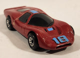 Vintage 1988 Matchbox Super G.T. BR 19/20 Ford Group 6 Dark Red Maroon #18 Die Cast Toy Car Vehicle