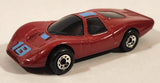 Vintage 1988 Matchbox Super G.T. BR 19/20 Ford Group 6 Dark Red Maroon #18 Die Cast Toy Car Vehicle