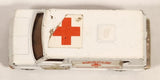Vintage Unknown Brand Rescue Ambulance White Die Cast Toy Car Vehicle Made in Hong Kong