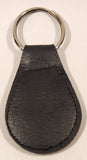 Vintage NHL Calgary Flames Ice Hockey Team Logo Black Leather Fob Keyring