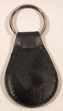 Vintage NHL Edmonton Oilers Ice Hockey Team Logo Black Leather Fob Keyring