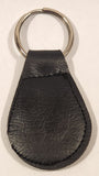 Vintage NHL Vancouver Canucks Ice Hockey Team Logo Black Leather Fob Keyring