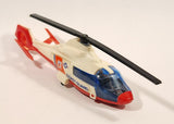 Majorette No. 322 Dauphin 2 SA 365 Coast Guard Helicopter Red White 1/87 Scale Plastic Toy Aircraft with Retractable Landing Gear