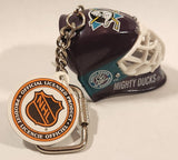J.F.S. NHL Anaheim Mighty Ducks Goalie Mask Helmet Key Chain New with Tag