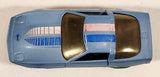 Yatming Road Tough Sports Rider No. 8306 Chevrolet Corvette Sky Blue Pull Back 1/42 Scale Die Cast Toy Car Vehicle with Opening Doors
