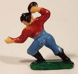 Vintage Wilton Baseball and Football Player Hard Plastic Cake Topper Toy Figure Set of 4
