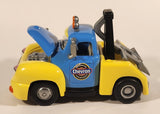 2001 The Chevron Cars No. 29 Trever Tow Truck Blue and Yellow Plastic Toy Car Vehicle
