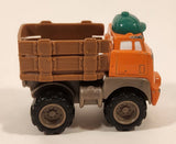 2000 Maisto Hasbro Tonka Lil Chuck & Friends Lil Chuck Milk Truck Orange Brown Die Cast Toy Car Vehicle
