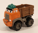 2000 Maisto Hasbro Tonka Lil Chuck & Friends Lil Chuck Milk Truck Orange Brown Die Cast Toy Car Vehicle