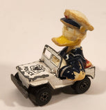 Vintage 1979 Lesney Products Matchbox Walt Disney Series No. 5 & 6 Donald Duck Police Jeep White Die Cast Toy Car Vehicle