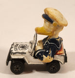 Vintage 1979 Lesney Products Matchbox Walt Disney Series No. 5 & 6 Donald Duck Police Jeep White Die Cast Toy Car Vehicle