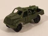 Vintage Army Gunner Truck Dark Green Miniature Plastic Toy Vehicle Made in Hong Kong
