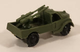 Vintage Army Gunner Truck Dark Green Miniature Plastic Toy Vehicle Made in Hong Kong