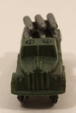 Vintage Army Rocket Launcher Truck Dark Green Miniature Plastic Toy Vehicle Made in Hong Kong