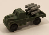 Vintage Army Rocket Launcher Truck Dark Green Miniature Plastic Toy Vehicle Made in Hong Kong