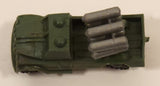 Vintage Army Rocket Launcher Truck Dark Green Miniature Plastic Toy Vehicle Made in Hong Kong