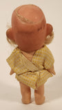 Vintage Old Man Hobo Hillbilly Doll with Burlap Clothes and Private Parts 4 1/2" Plastic and Rubber Toy Doll Figure